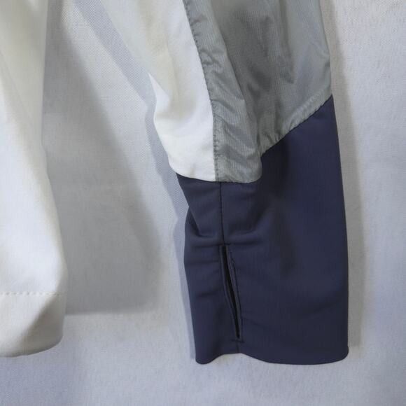 Marmot Jacket Womens L Gray White Colorblock Moisture Wicking Track Windbreaker - Picture 5 of 13